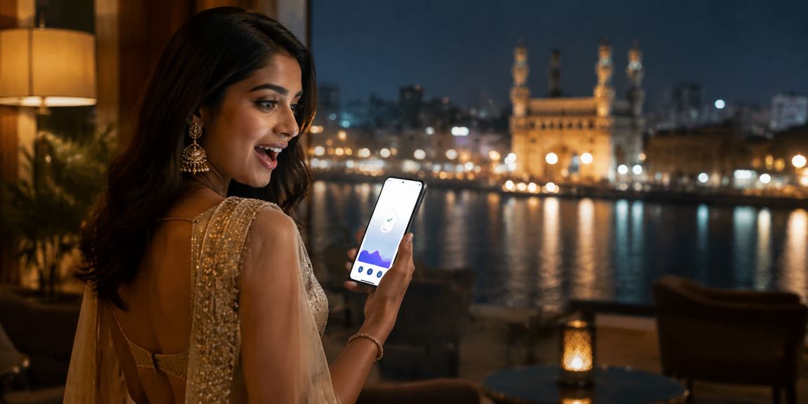 Mobile payment being processed securely by an Indian user